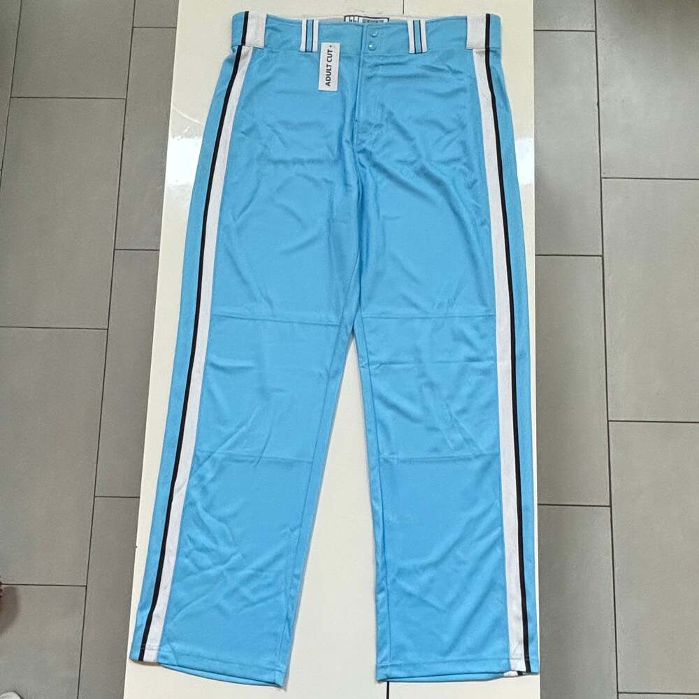 NWT Berserk Athletics Mens Size 38x 32  Blue Side tape track pants